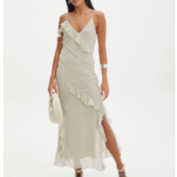 Glassons sage ruffle dress - Picture 1 of 6
